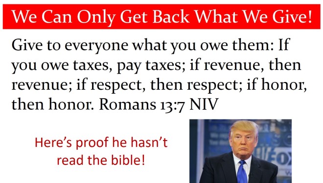 bible and drumpf